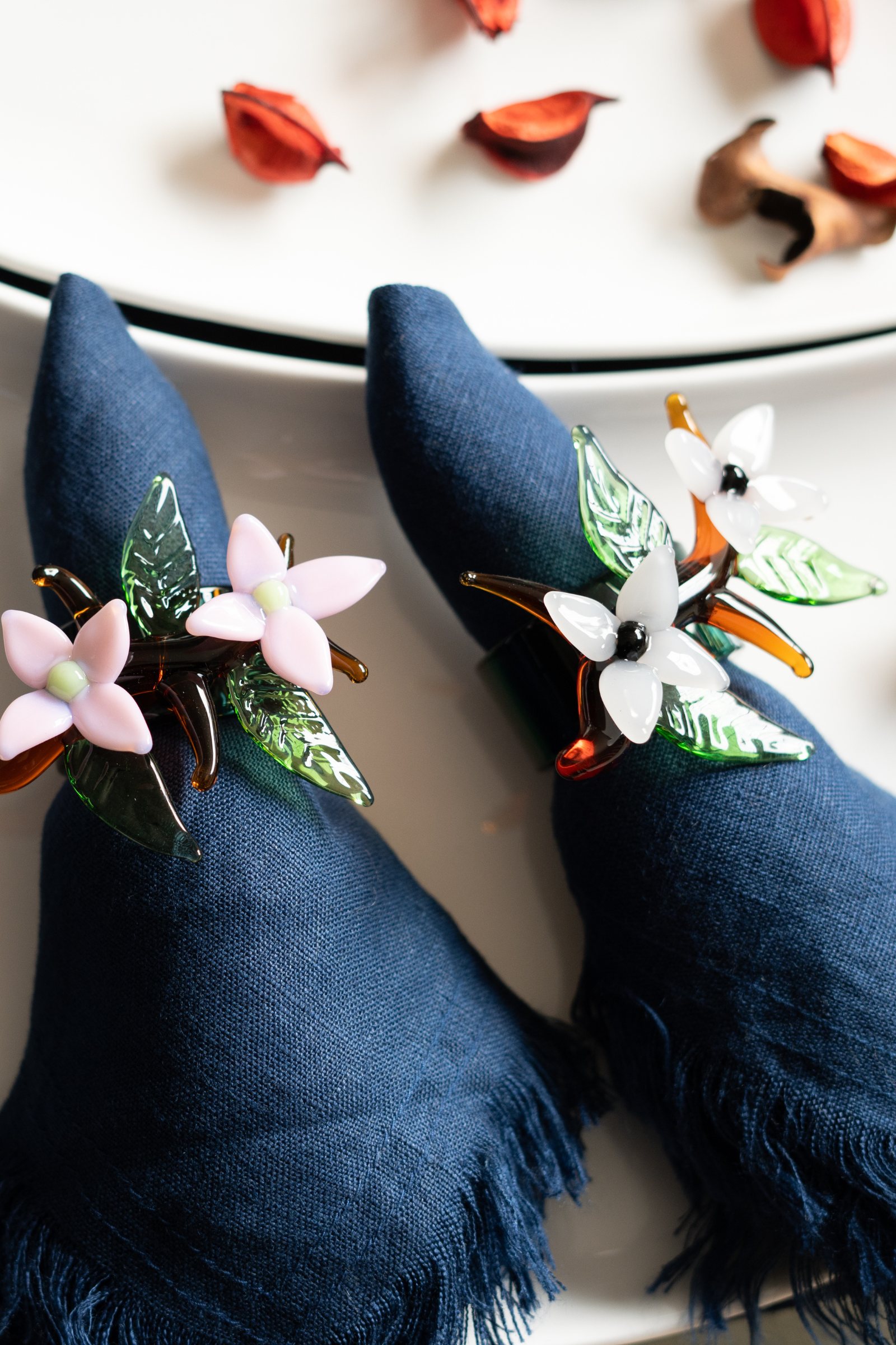 floral Napkin rings