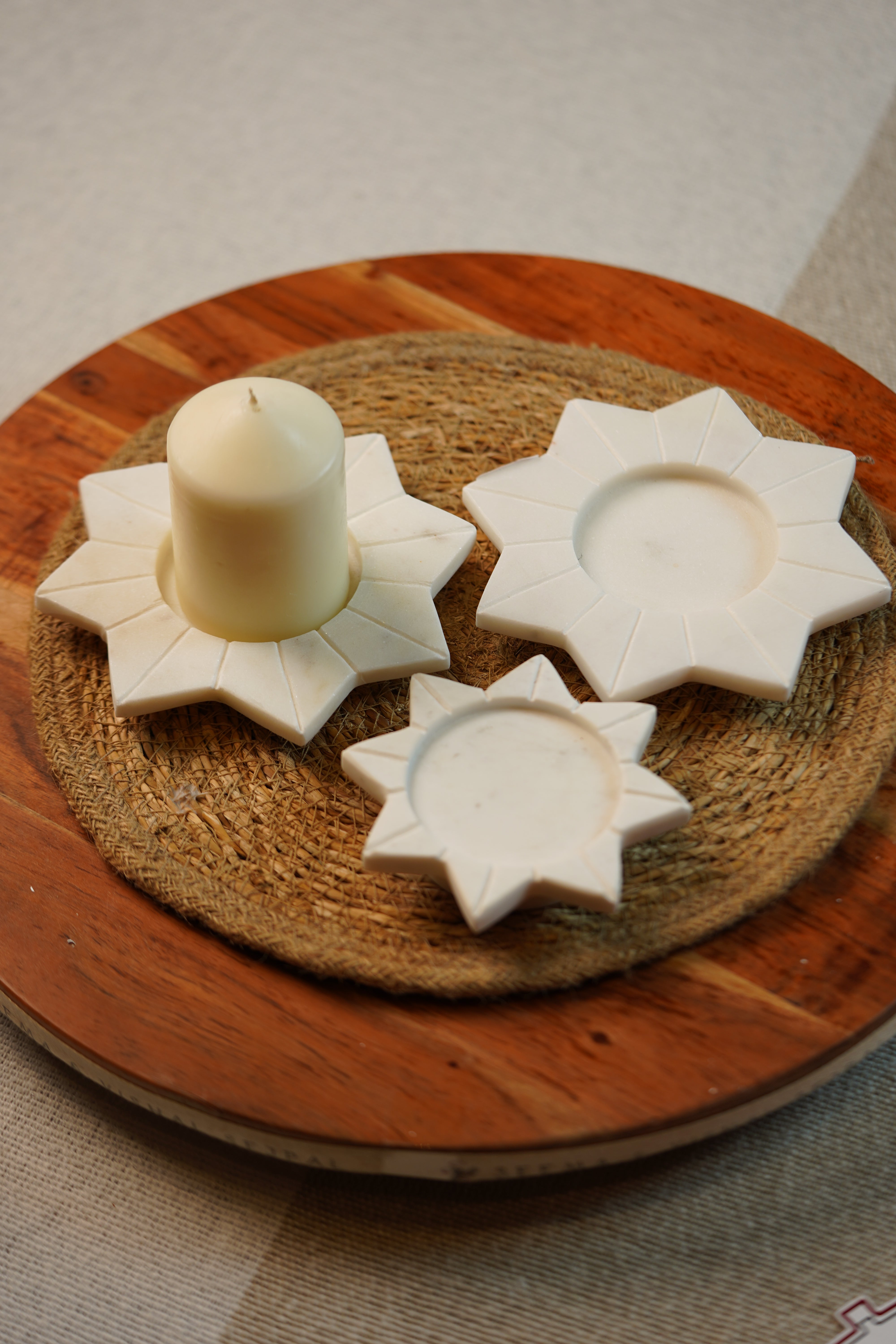 Marble Star candle holder