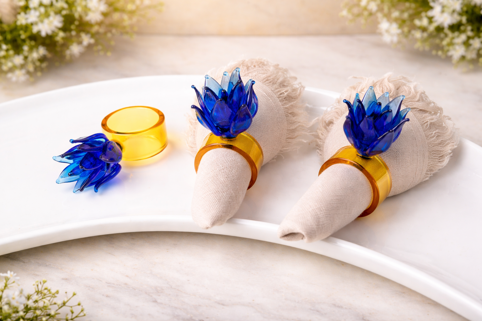 Floral Napkins Rings