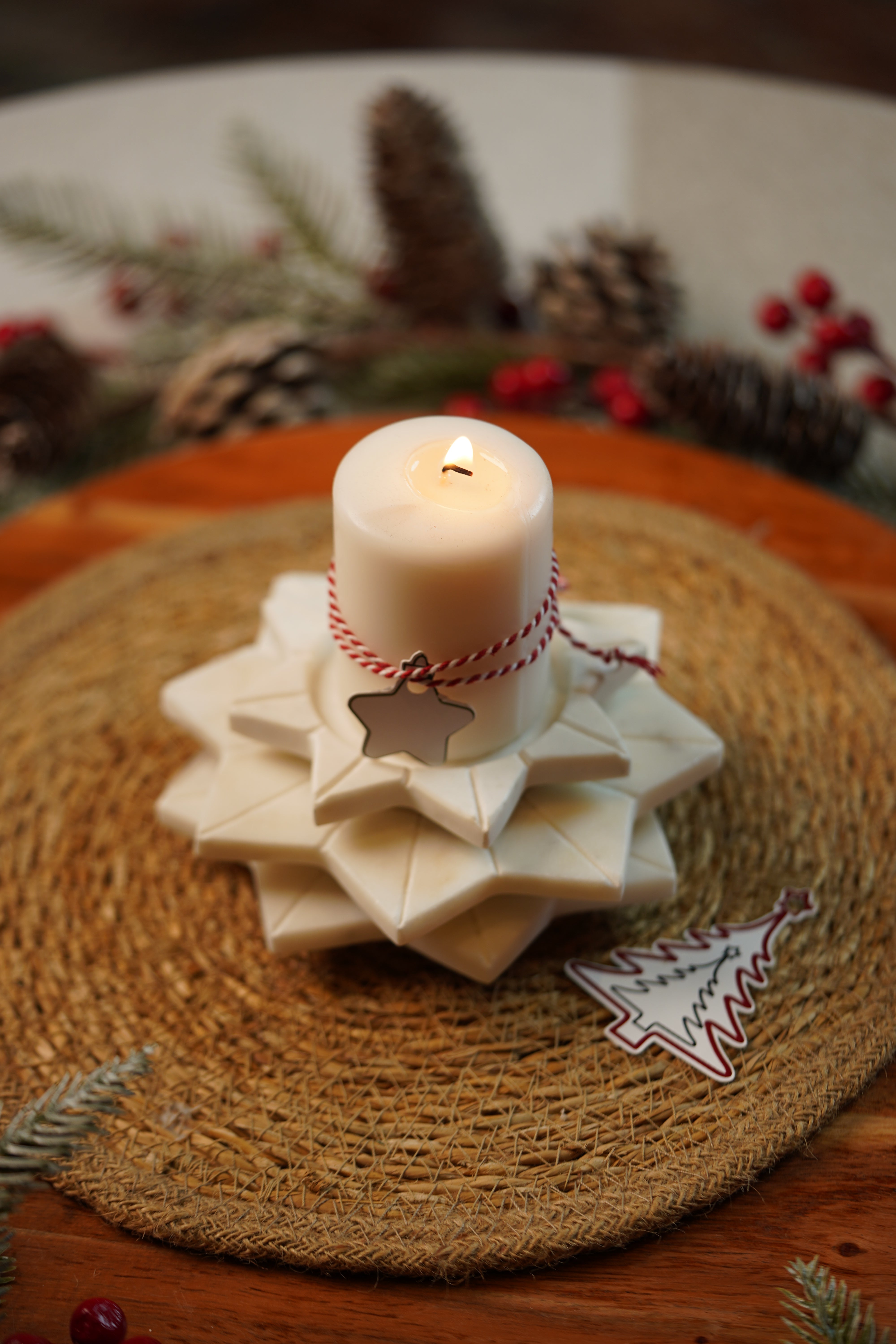 Marble Star candle holder