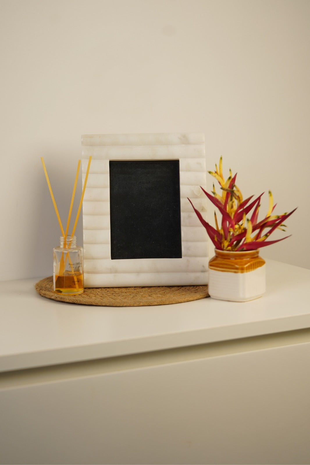 white rock marble frame